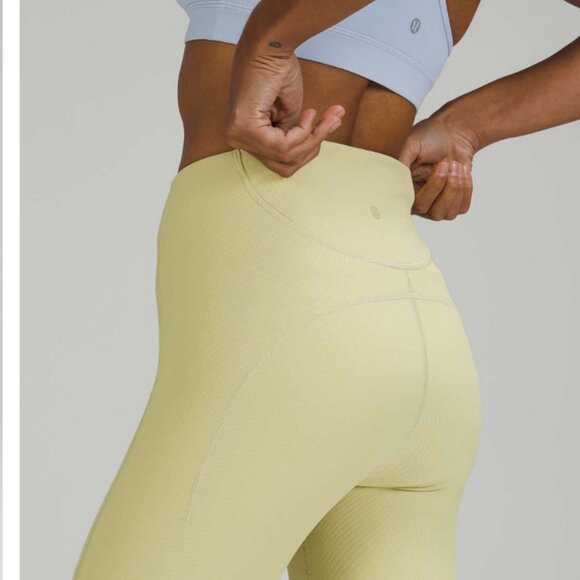 Lululemon Ribbed Contoured High-Rise Spandex Shorts 8" - Dew Green - Picture 11 of 11